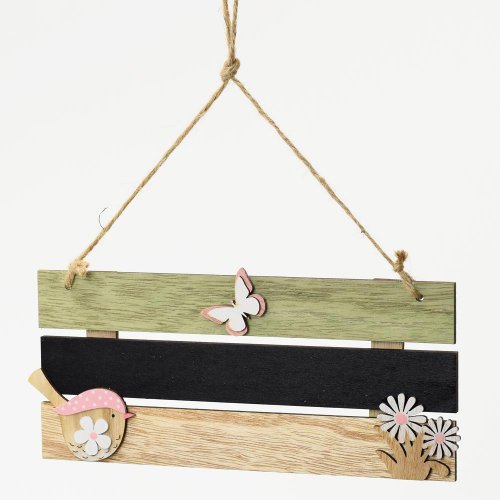 Záves tabuľka s vtáčikom 24x1,5x11cm