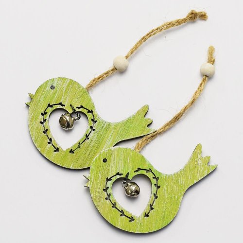 Záves vtáčik ornament s/2