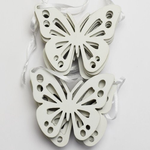 Motýľ eva záves s/12 8x6x0,5cm bie