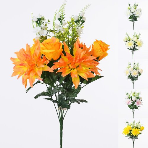 Kytica ruža + dahlia mix 6f 50cm