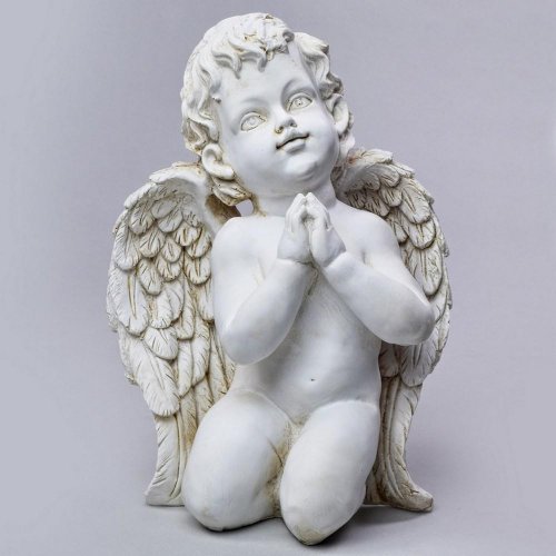Anjel polyres.ecru modliaci v30cm