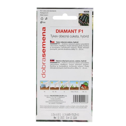 Tekvica cuketa zelená diamant f1 1,5g