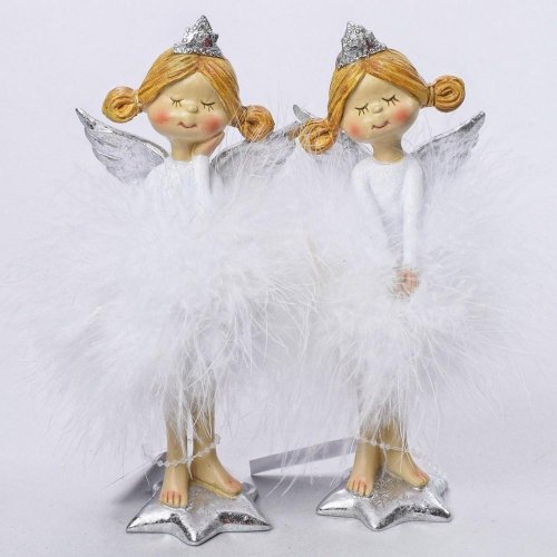 Anjel so sukňou z pierok mix2  6*4*16.5