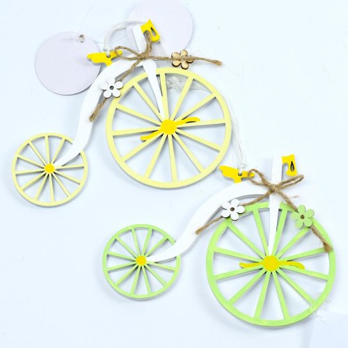 Bicykel záves drevo mix f 14,8x12cm