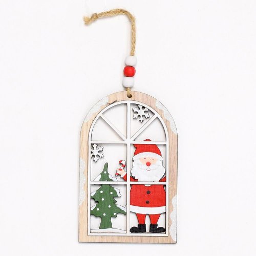 Záves okno so santom drevo natur 8,5x0,5x13cm