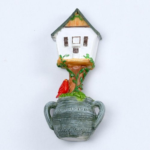 Domček polyresin biela 4x2,8x8,5 - Veľkonočné ozdoby