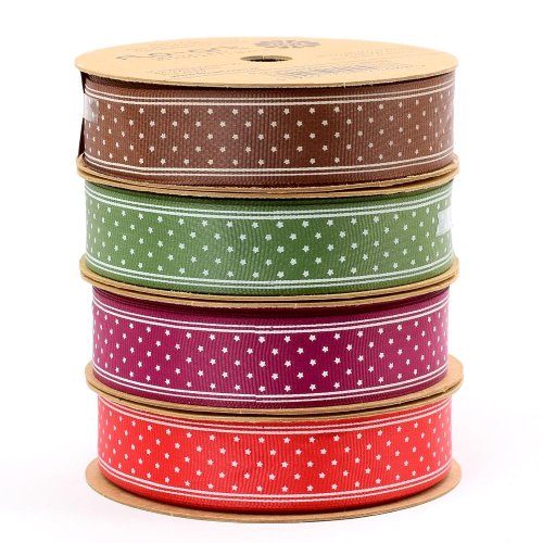 Stuha hviezdy mix farba 25mmx10y