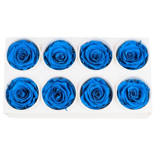 Ruža preparovaná 5cm aquamarine /ks