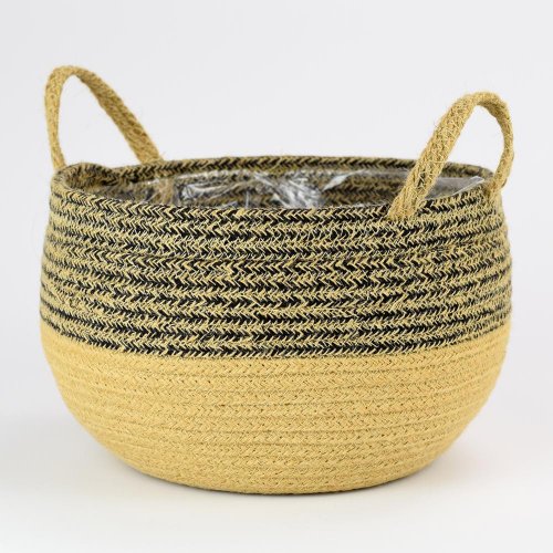 Kôš prútie s uchom hnedá/natur m27x20cm super cena