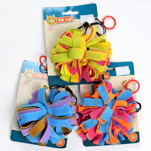 Hračka pre mačky lopta mix3