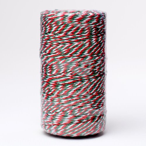 Šnúrka farby  2mmx100m červená/biela/zelená