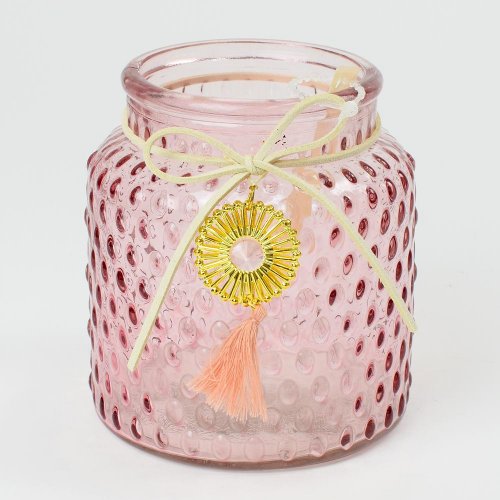 Svietnik sklo sv.fialový 10x11cm