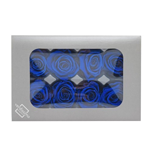 Ruža preparovaná 4cm dark blue /ks - bal. 8 ks