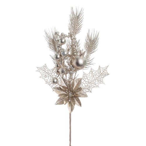 Konárik vian. ruža, zeleň, bobule champan 31cm