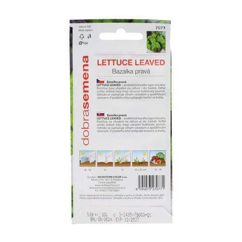 Bazalka pravá lettuce leaved 0,8g