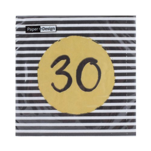 201317 servítky 30th birthday 33x33cm