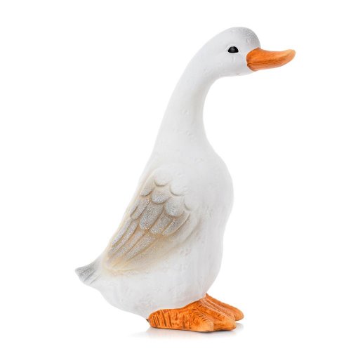 Húska stojaca bielo-hnedá/ora keramika 14,5*10*24,5cm