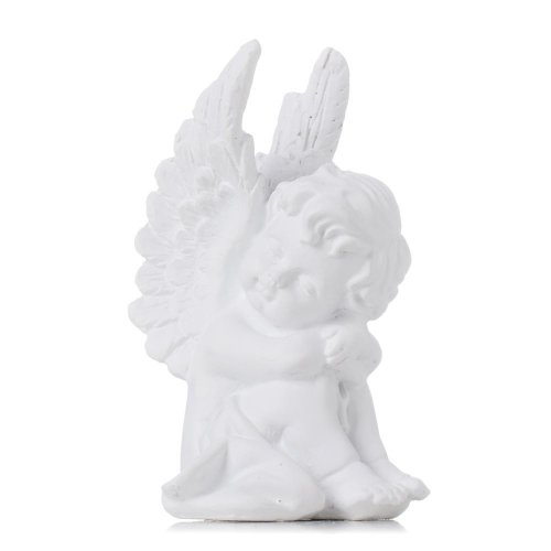 Anjel sediaci biely poly 5,5*5,5*9cm - Jesenné dekorácie
