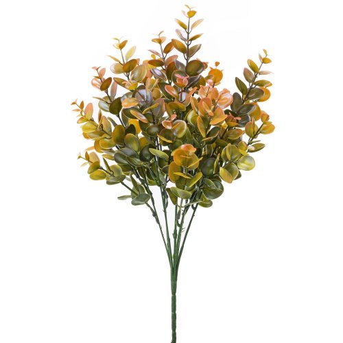 Zeleň eucalyptus drobný zeleno-ružový metal 38cm