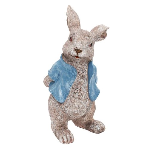 Zajac modrý kabátik 18*12*26cm