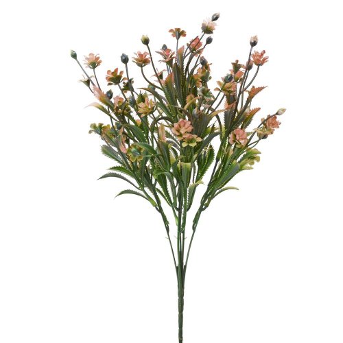 Zeleň drob.kvietky zeleno-ružová metal 36cm