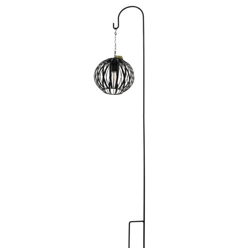 Zápich lampáš solar kov 21,5x17x110 čierna
