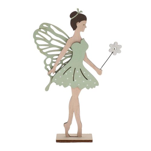 Víla drevo 12x4,5x22cm zelená