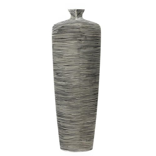 Váza polyrez m 18x10x50cm bieločierna