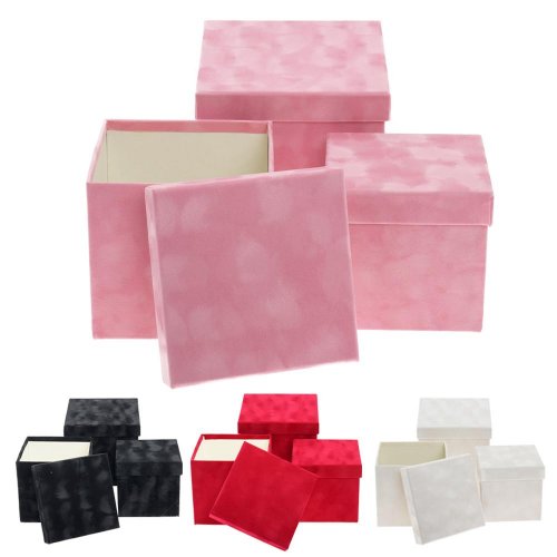 Darčeková krabička na kvety 19x19x17.5/7x17x15.5/5x15x14cm s/3 mix f