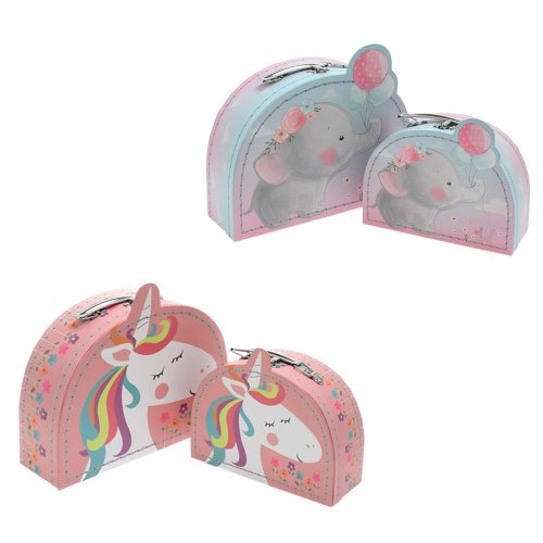 Darčeková krabička kufrík s/2 mix 2 28.5x21x9.3cm/21.5x16x8.3cm