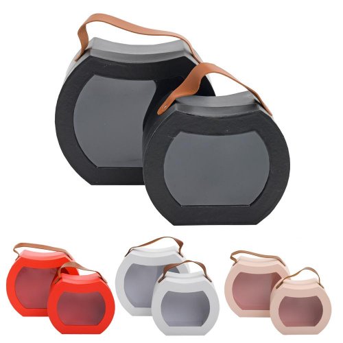 Darčeková krabička na kvety s/2 mixf 21x17.5x10/17x14.2x8.5cm