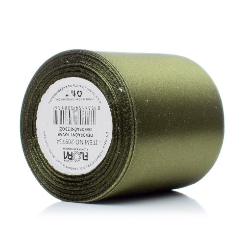 Saten stuha 64mm/10m farba 110 tm..zelená