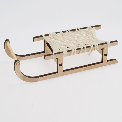 Sánky biele /nat drevo 25*9*6cm