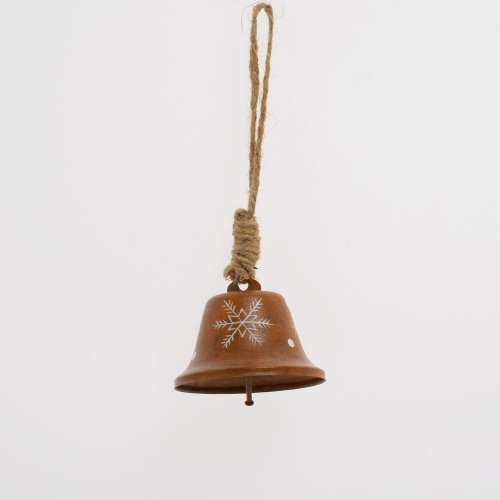 Záves zvonček hrdzavý, kov 20*7,5*7,5cm