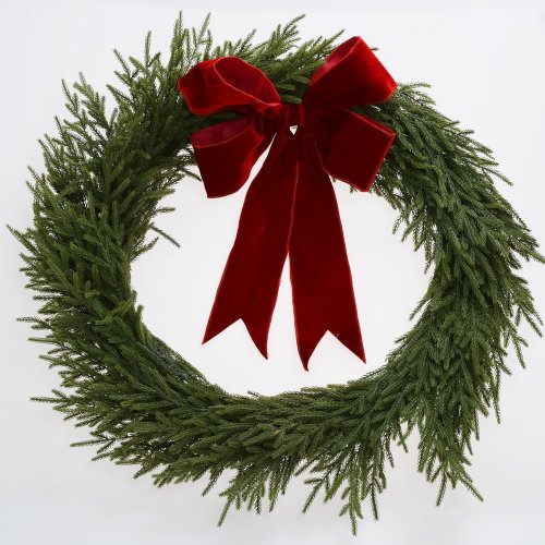 Veniec čečina, červ. mašla zamat 85cm