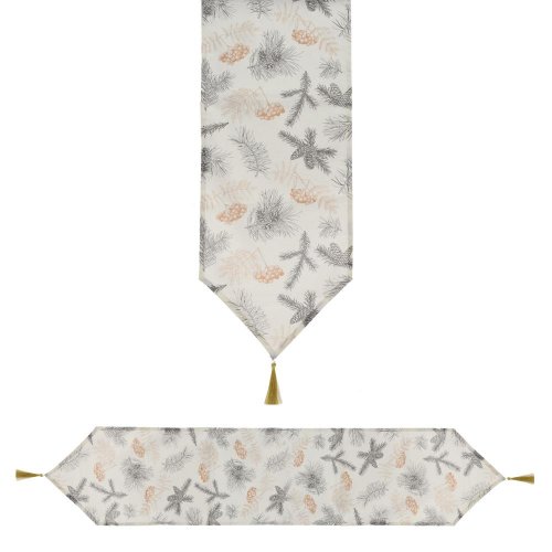 Štóla na stôl čečinka,šiška kré/zel/zla 30*150cm