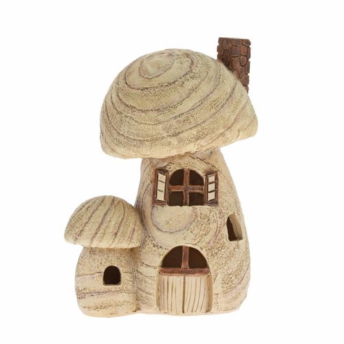 Domček hríby poly led 15,2*12*21,2cm