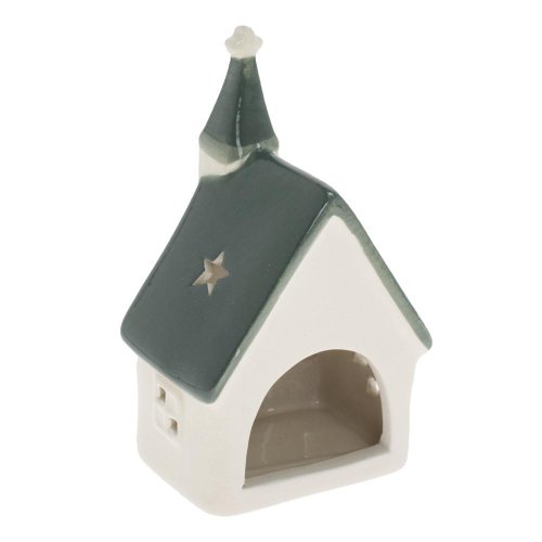 Kostolík bie/zel na sviečku porcel. 8*7*13cm