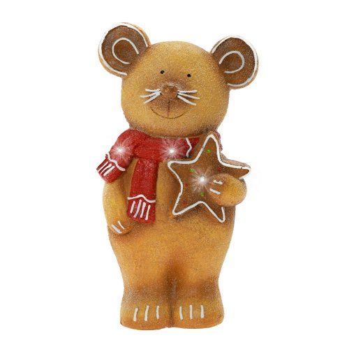 Medveď perníkový hne/čer mgo 21,5*12,2*40,5cm