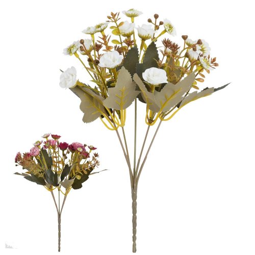 Kytica ruža,chyrzantéma, mix/2f 28cm