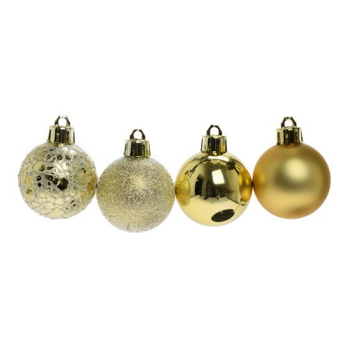 Gule plast. zlaté lesk/mat/piesk/mraz s/4 10cm