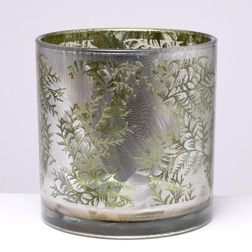 Super cena svietnik na čajov. sviečku 15x15cm mraz. zelená