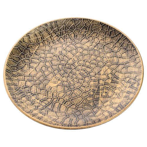 Drevený podnos kruh čie/zl 34.5*3*34.5cm