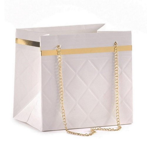 Taška pap.borsi/bus riga oro c/catenelle 16x12 h15