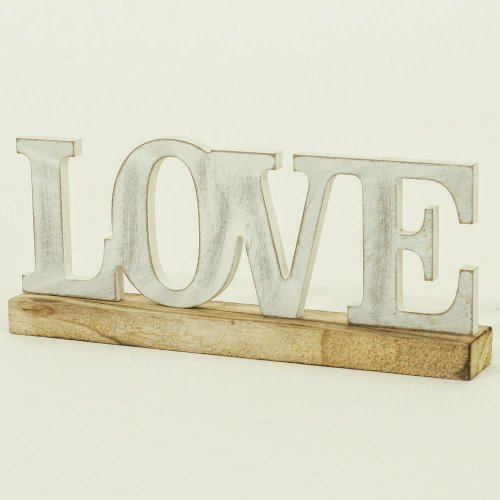 Drevo nápis love biele