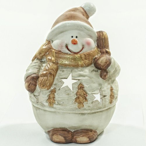 Snehuliak na čajovku biely  super cena