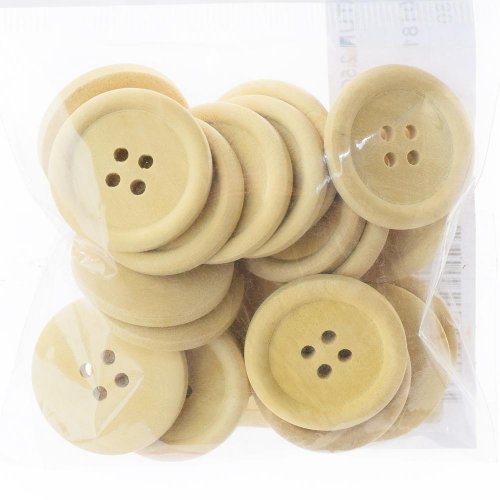 Gombíky natur 2,5cm s/20 - Vianočné dekorácie a ozdoby