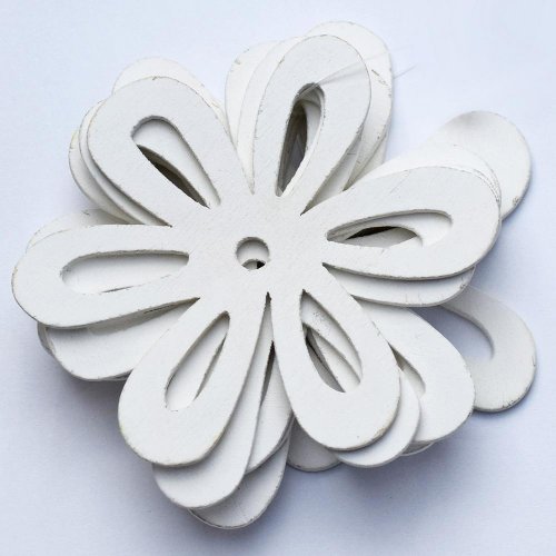 Výrez kvietky biele 7cm s/10