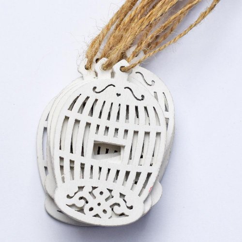 Záv. výrez klietka biela 6cm s/10