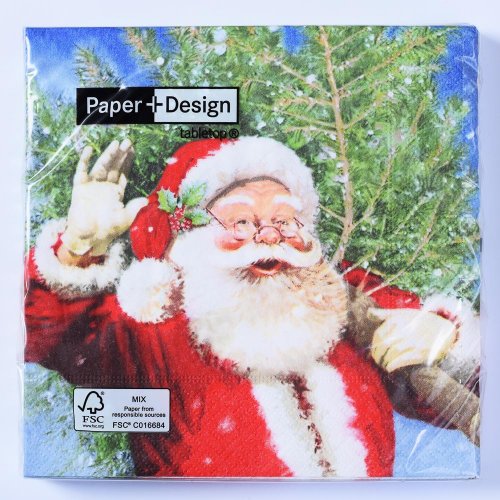 600209 servítky here comes the tree 33x33cm